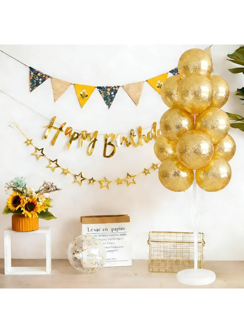 Balloon Column Stand Kit, Thicker Base 130cm Table Floor Balloon Stand Holder with 13 Pcs Balloon Cups and Sticks for Birthday, Anniversary, Baby Shower, Wedding, Graduation, Party Decorations - Image 2